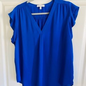 Chaus royal blue blouse. Size Large